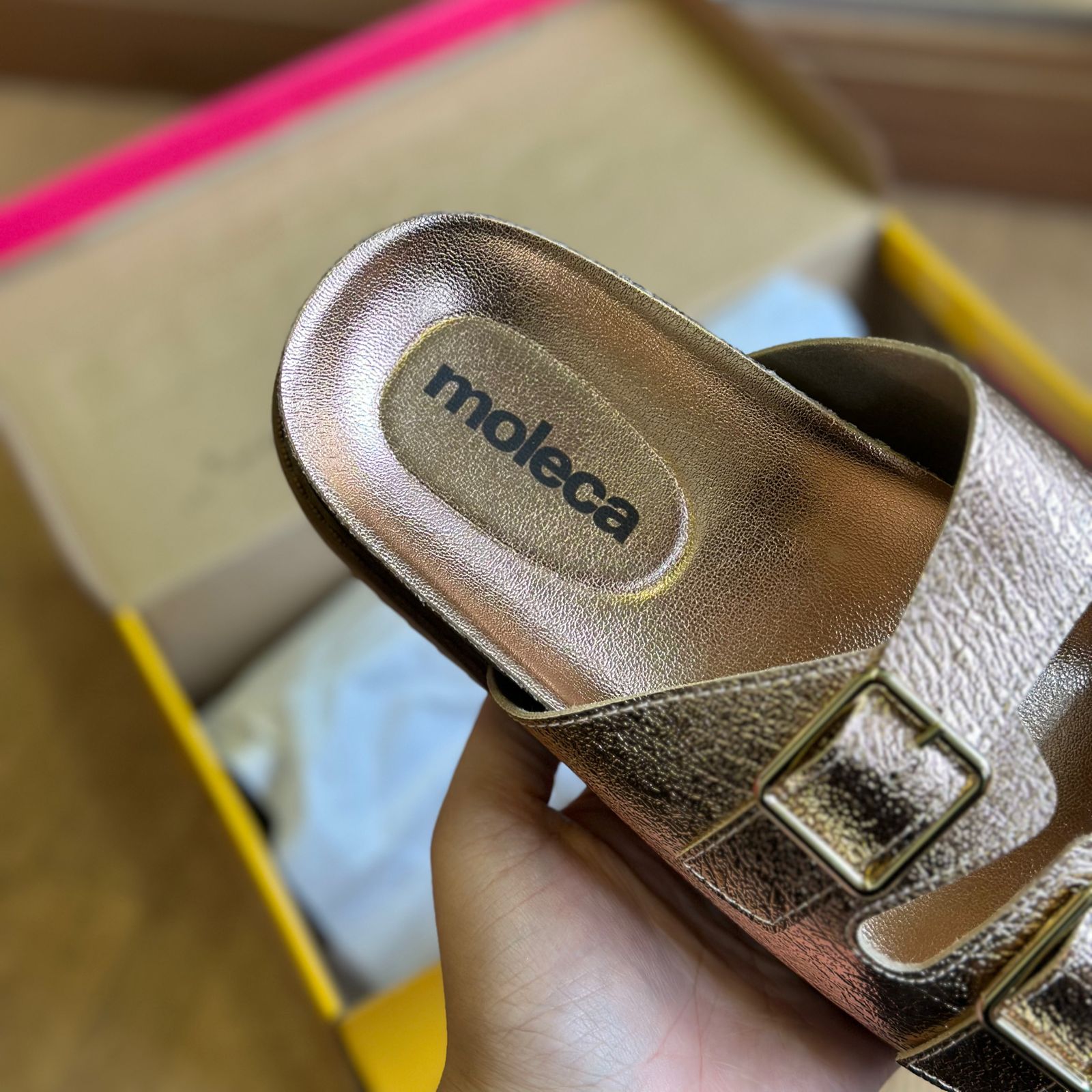 Sandália Moleca Birken Metalizado 5500.105