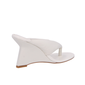 MULE DE DEDO ANABELA EM COURO OFF WHITE