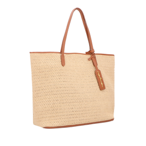 BOLSA TOTE GRANDE EM CROCHET BEGE