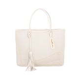 BOLSA TOTE GRANDE EM TELA MESH OFF WHITE