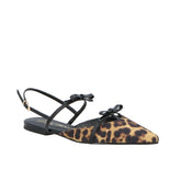 SAPATILHA BICO FINO SLINGBACK LAÇOS ONÇA